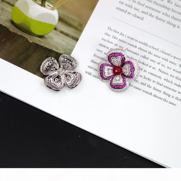 

europe fashion green red cz diamond stud earrings 18k white gold plated women party jewelry, Golden;silver