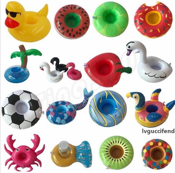 

lovely inflatable cup float flamingo cup holder coasters inflatable drink holder for swimming pool air mattresses for cup party suppliesi462