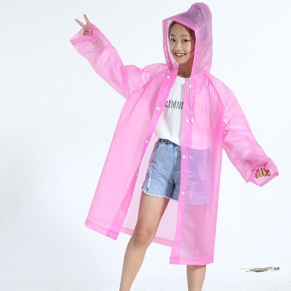 

children's raincoat baby hiking thickened eva pupils raincoat boys cloak cloak and girls one-piece whole body poncho, Red;brown