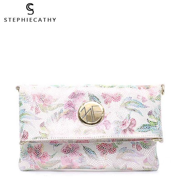

sc flap envelope flower leather bags waistlet long strap crossbody sling day clutch purses&handbags fashion genuine cow leather