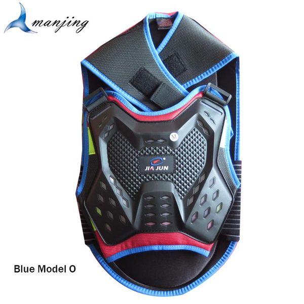 

blue 4-15 years child youth motorcycle scooter roller skating skiing body armor waistcoat vest suits knee elbow protector