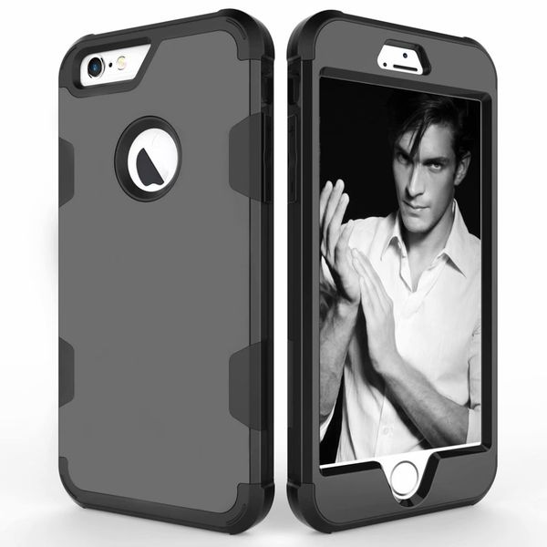 

drop protection full body rugged heavy duty case shockproof dust proof 3-layer protective durable cover for iphone 6 6s plus 7 8 plus