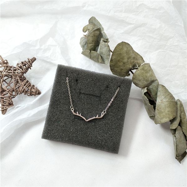 

antlers-literary fresh necklace clavicle chain gift female, Silver