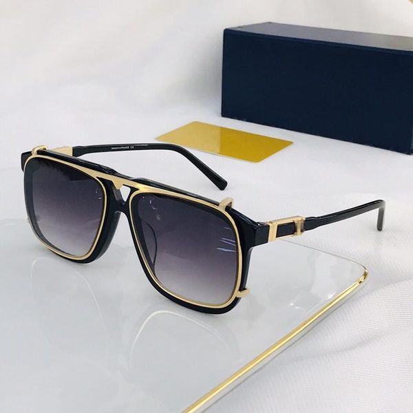 2020 Novo Hot Z1085 Unisex Óculos Quadro + Destacável Clip-on Sunglasses 58-18-145 Metal Quadrado Bigrim Gradiente Espelho Espelho Sunglasses Fullset Case