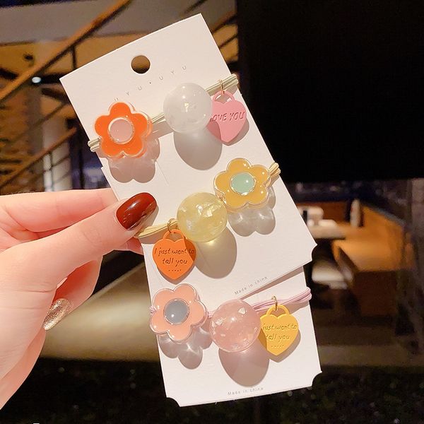 

new korean internet celebrity bb flower colorful baby hairpin hair accessory set candy candy maiden elegant hairpin, Slivery;white