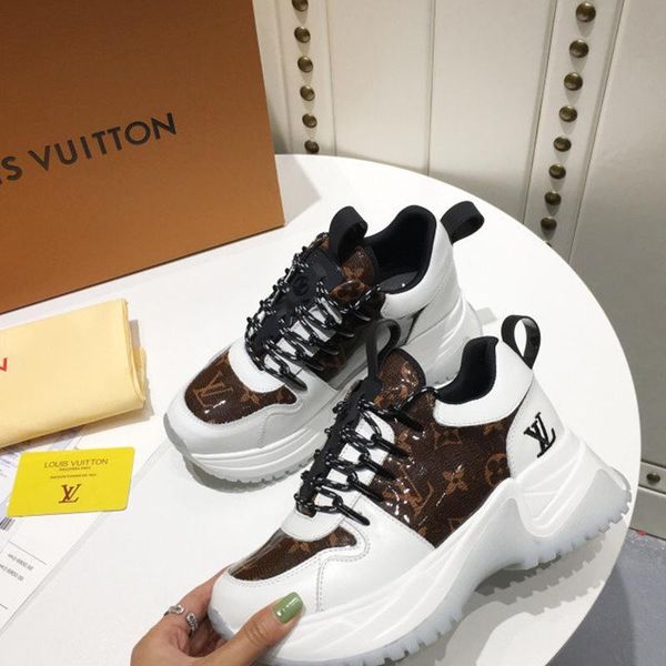 

designer luxury women's casual fashion shoes, women's outdoor casual shoes, leather material, original box 020, Black