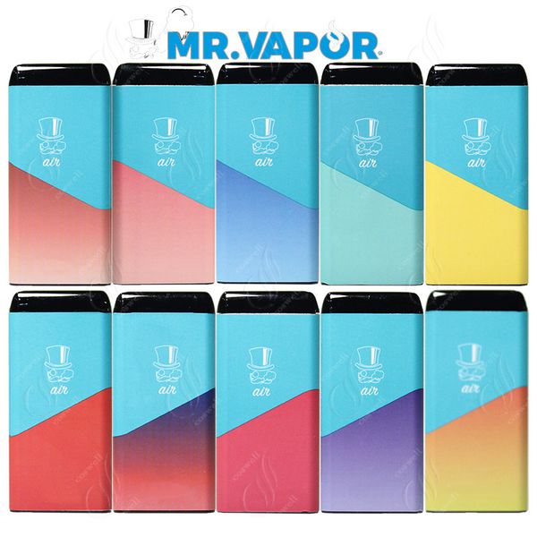 

Новые MR VAPOR AIR Одноразовая Vape Pen устройств Система 500Puffs Хиты Mr.Vapor 280mAh Батареи 1,3 мл Бобы Vapor е Cig Стик Портативный Испаритель