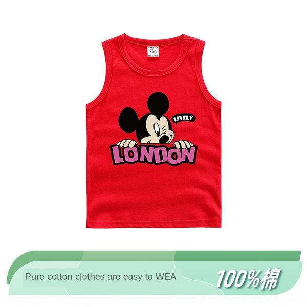 

children's vest cotton suspenders girls boysi-shaped undershirt sling shirtvest shirtbaby base shirt korean cartoon 2020 new product, Blue