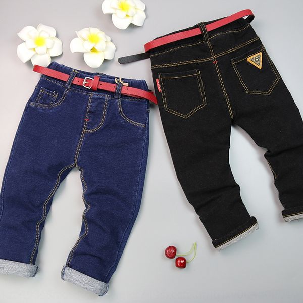 

2ruww jeans children's pants panty panty jeans 2020 autumn korean style boys' trousers middle and small children's fashion ko, Blue