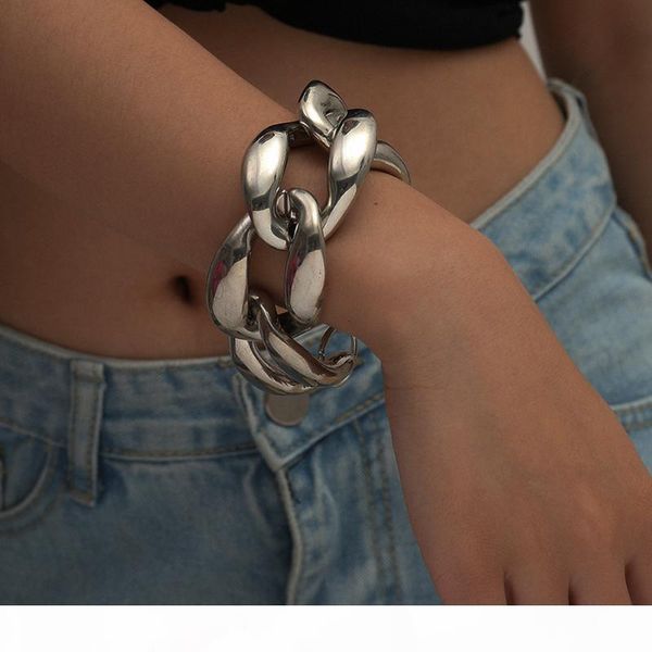 

ingesight.z punk hip hop майами снаряженные кубинские браслеты браслеты для женщин цвета золота коренастого толстого браслет wrap наручных ц, Golden;silver