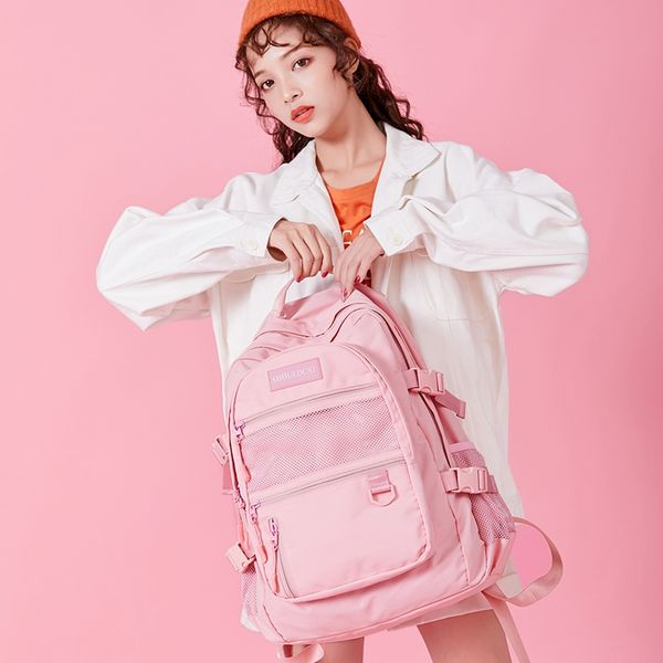

backpack ins women's fashion korean version campus simple large capacity schoolbag female college students' versatile leisure tr