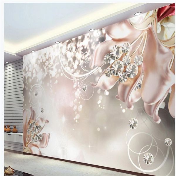 

фантазия современные обои для гостиной 3d трехмерные украшения цветок украшения обои фона стены