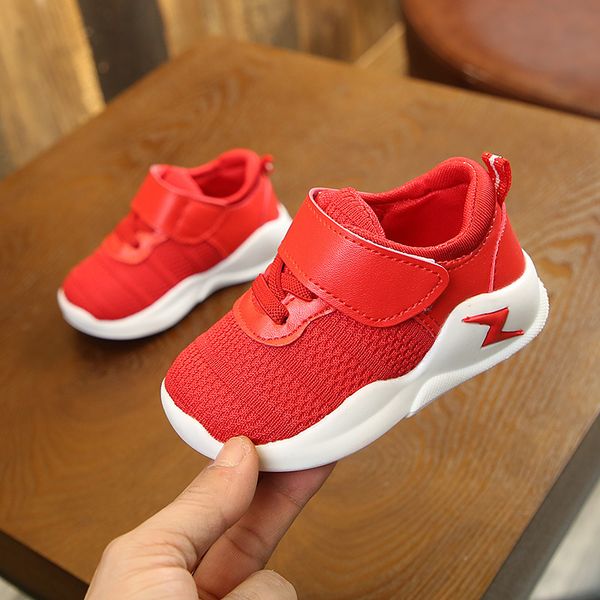 

size 21-30 kid shoes for boys girls breathable anti-slip shoes children's sneakers toddler soft soled children's shoes, Black