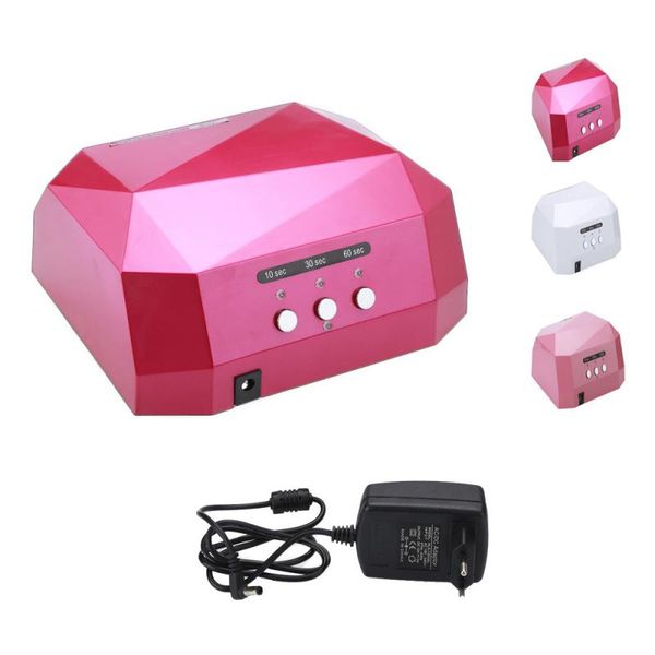 

new 1pcs 36w led ccfl diamond shape nail light curing machine for uv gel nail polish tslm1