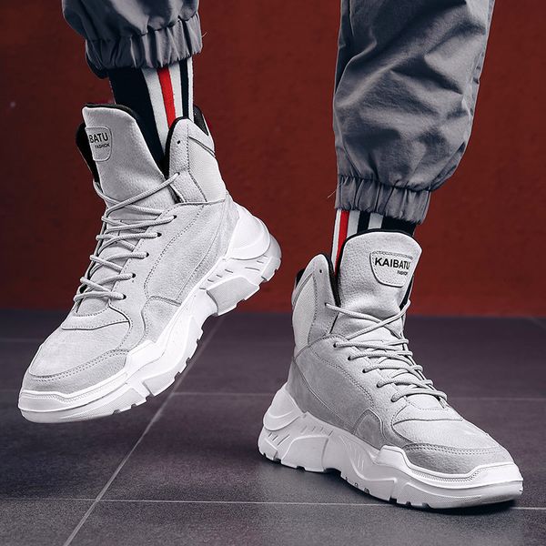 

men's popular high-breathable sports shoes wear-resistant non-slip outdoor casual shoes thick men's boots zapatos hombre