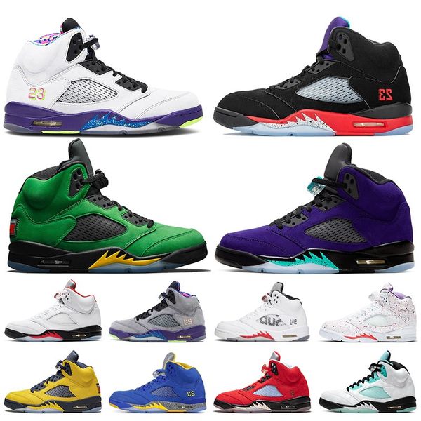 

new jumpman 5 5s 3 fire red michigan mens basketball shoes black grape bred snakeskin jordan retro designer sneakers trainers