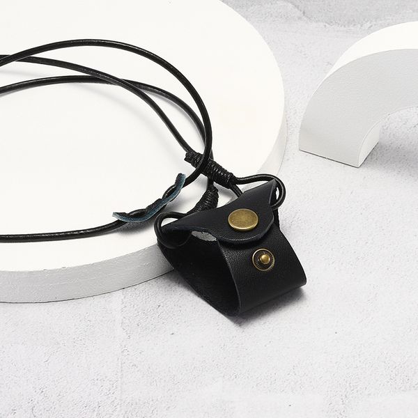 

sun lanyard sydney of the same style chain anti-fall anti-lost rope lanyard handmade leather box case sun glasses glasses case, Blue