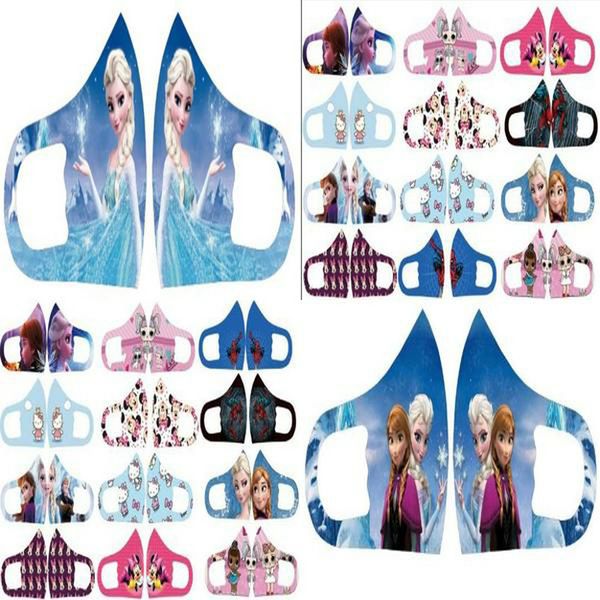 

kids face mask childrens face mask cartoon characters face mask mouth nose protection dhl individual package bixjg abc2007, Black
