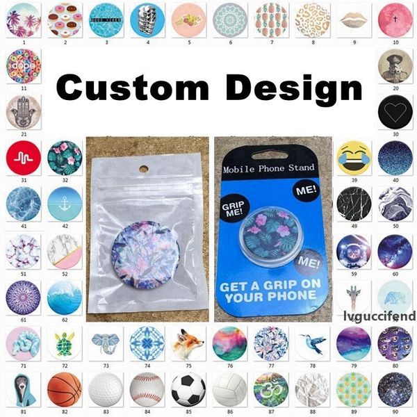 

universal air bag grip cell phone holder stand bracket with blue package 4,000 patterns expandable phone holder