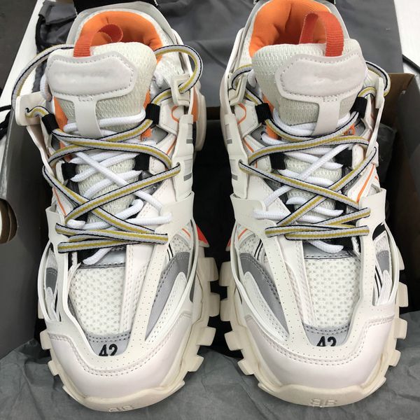 

track 3.0 triple shoes paris designer shoes tess s gomma trek luxury sneaker shoe white orange man woman clunky outdoor casual shoes, Black