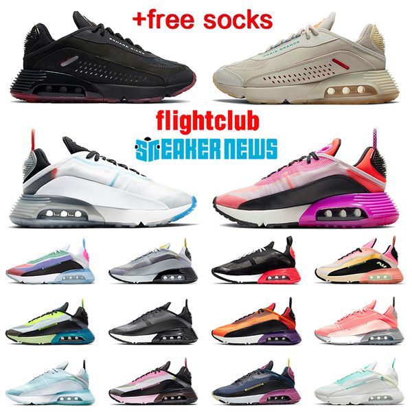 

2090 size 12 praia grande black white mens running shoes pure platinum fire pink be true women trainers cushion sneakers 36-46, White;red
