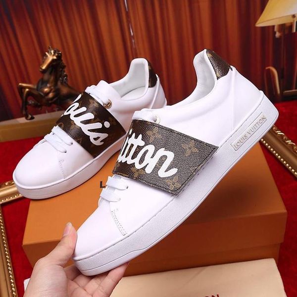 

new 2020 womens shoes casual style breathable flats fashion shoes female footwears with origin box zapatos de mujer frontrow sneaker luxury, Black