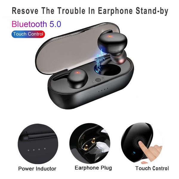 

tws 4 bluetooth 5.0 наушники мини беспроводной наушники с сенсорным управлением спорт в ear стерео беспроводная гарнитура для мобильных науш