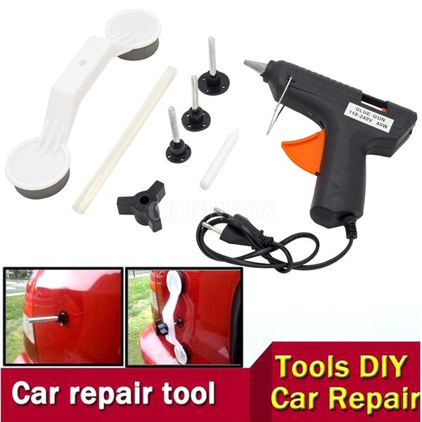 

200set magic pops a dent car auto ding dent diy pops a removal repair puller kit tools with glue stick gun
