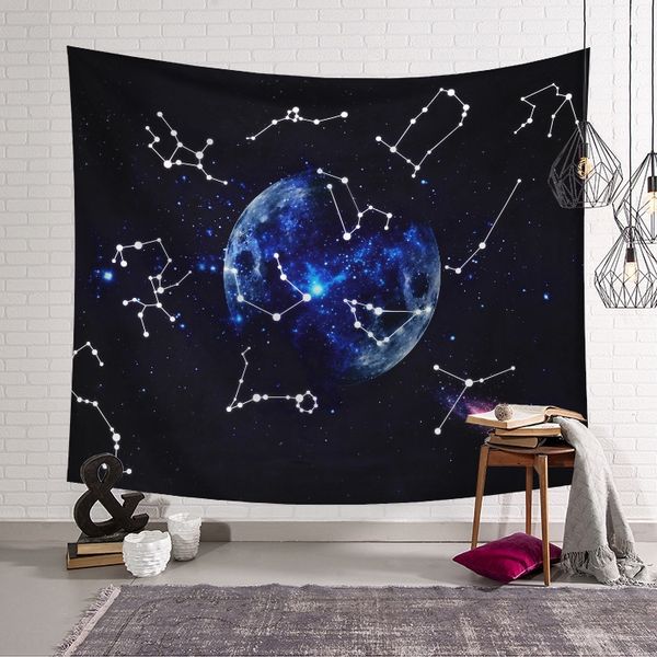 

women's planet fashion printed mat women's planet fashion beach printed tapestry sheet sheet shawl tapestry shawl beach mat, Blue;gray