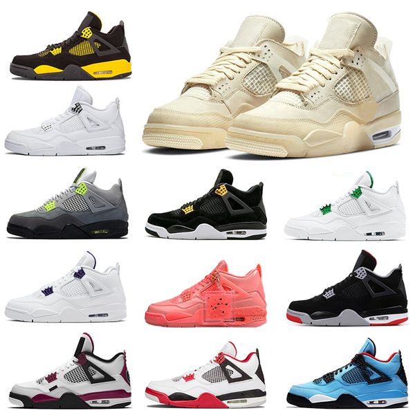 

new arrival sail fashion women men jumpman iv new black cat outdoor retro sports basketball shoes 4 4s size eur 47