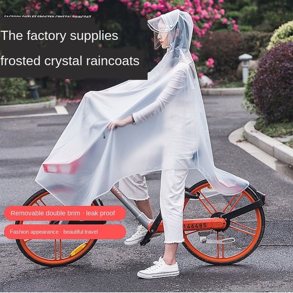 

матовый прозрачный двойной шляпа кристалл пончо одиночный велосипед плащ велосипед утолщенной плащ внешний плащ, Black