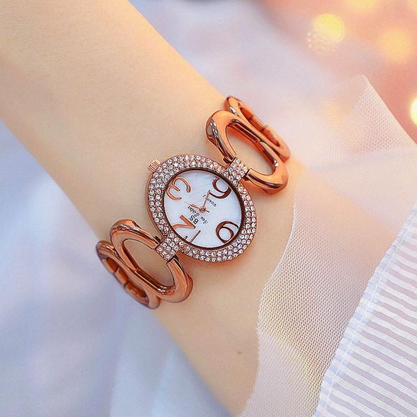 

женщины овальный часы моды кварцевые часы браслет lady женщины алмазный casual водонепроницаемые наручные часы подарков для девочек 2019 new, Slivery;brown