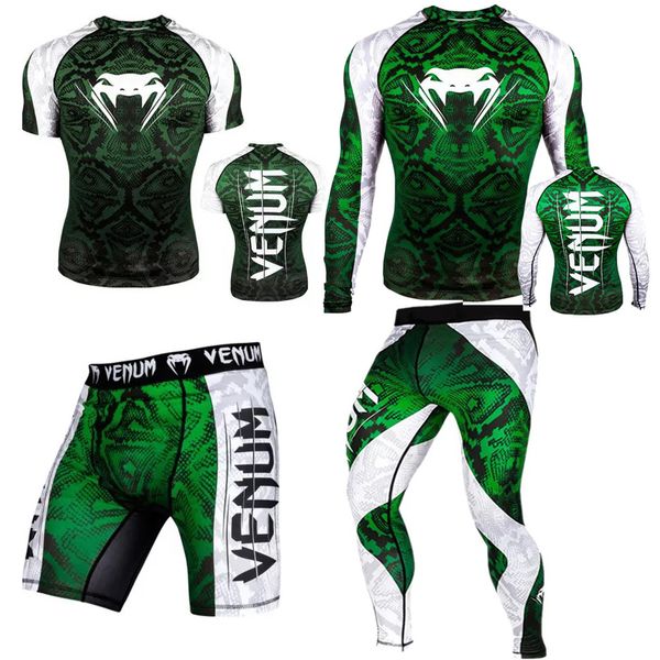 

4pcs / set men's tracksuit gym fitness compression sport suit clothes running jogging sports wear exercise workout tights, White;black