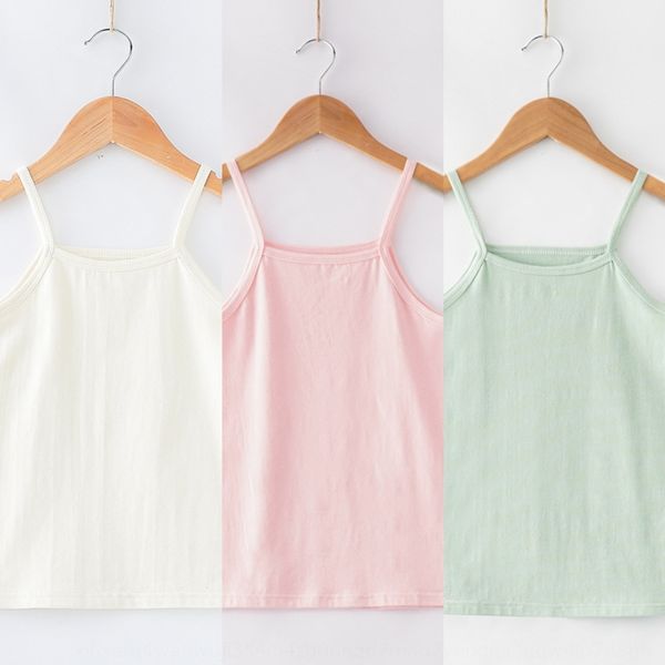 

korean style girl's camisole boy's i-shaped children's cotton solid vest color small vest, Blue