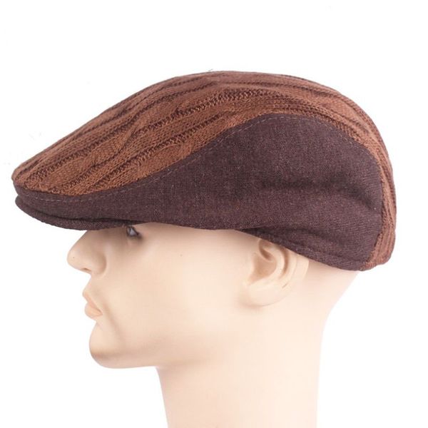 

2020 new winter wool cap male and winter hat stripe autumn and bell wool beret autumn, Black