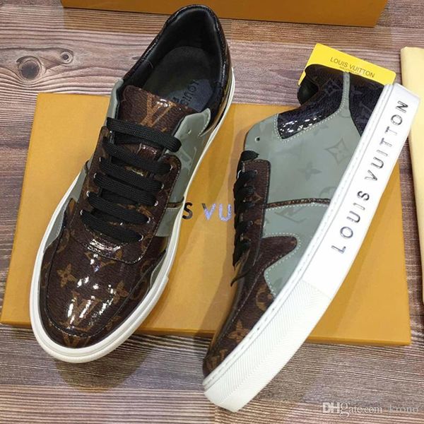 

mens platforms fashion casual sport shoes genuine leather breathable personality printed stripes sport shoes size 38-45 0006, Black
