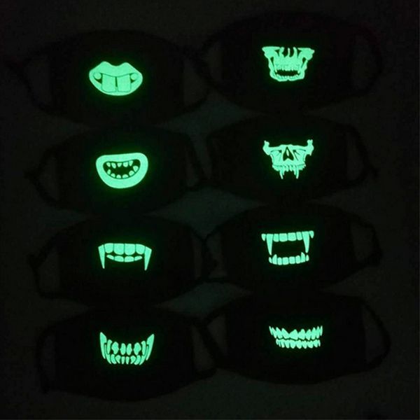 

women men face mask multi use luminous accessories mask halloween skull masks skeleton dustproof skull half face mask d72107, Black;white