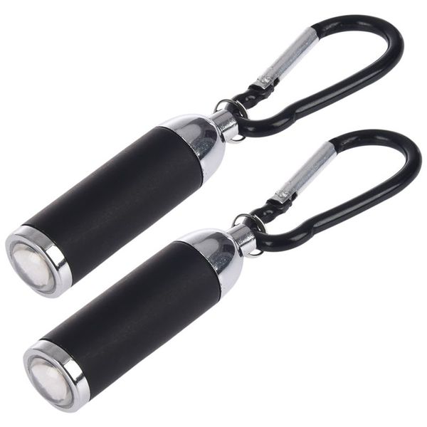 

ultra bright led camping mini torch lamp light keychain keyring,black 2 pcs