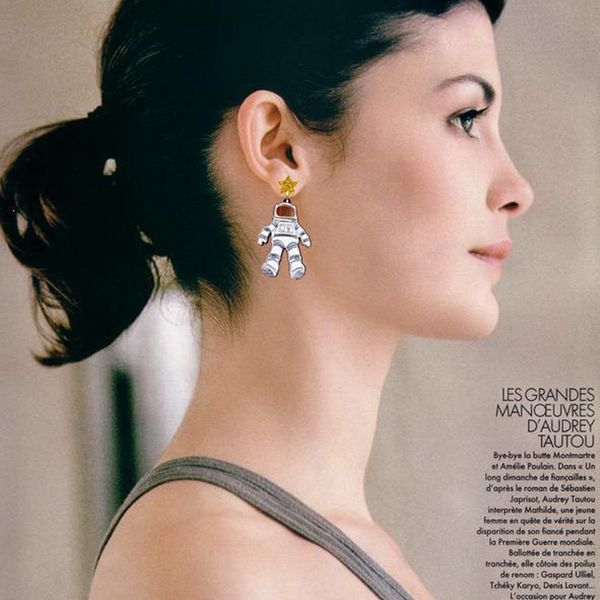 

лазерная резка астронавт glittery space себе акриловые серьги, Golden