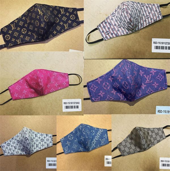 

brand mask milk fiber and mesh one layer designer face mask luxury letter sunproof cycling mouth cover facemask for men women dhl d52808