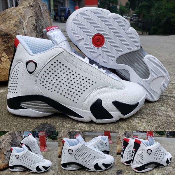 

jumpman 14 xiv white black royal mens basketball shoes 14s candy cane varsity red last sbred man designer sports sneakes us 7-13
