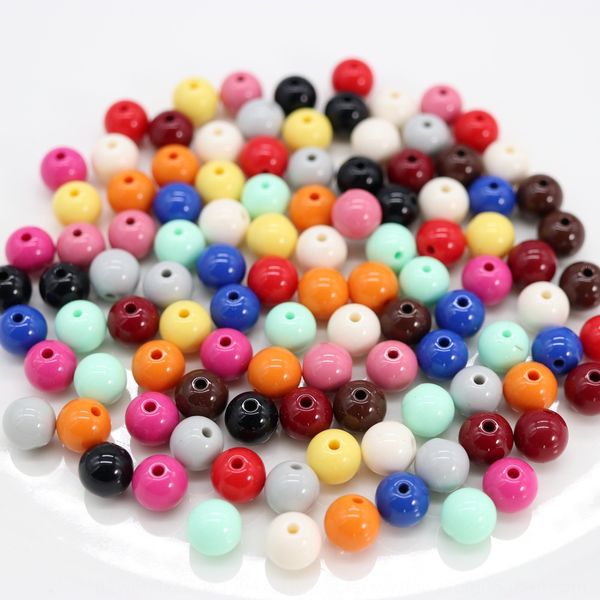 

diy handmade plastic solid diy candy loose round candy color beads environmental friendly acrylic color beads, Silver