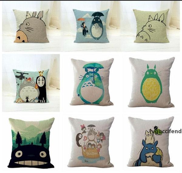

eco-friendly anime chinchilla totoro pillow cases cushion cover pillowcase linen cotton home soft square throw pillow case christmas gift