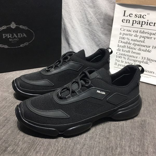 

55men's casual sports shoes city walking shoes outdoor travel climbing shoes designer non-slip design original packaging delivery, Black