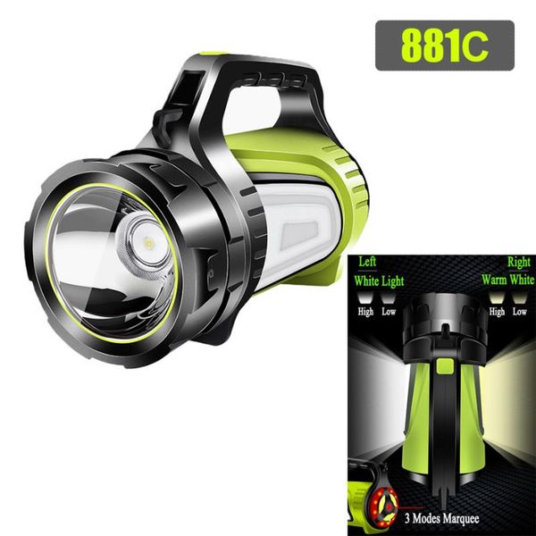 

usb power bank portable led tactical outdoor camping hiking light waterproof led rechargeable handheld searchlight