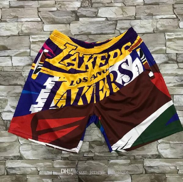 

2020 men basketball new los angeles lakers 23 james mitchell&ness european dyed retro jersey and pant 07, Black;red