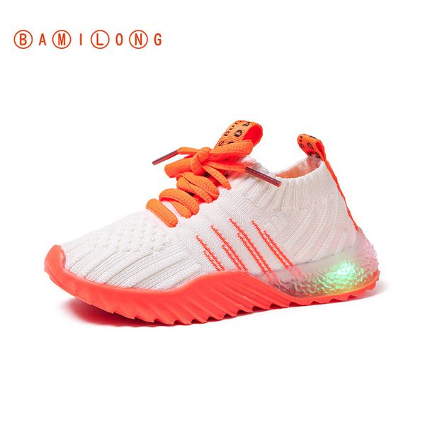 

children led sport shoes kids luminous sneakers soft bottom infantil light sneakers glowing baby toddler tenis shoes s155, Black