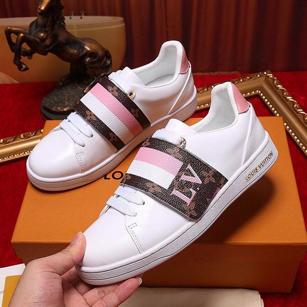 

new women sneakers shoes casual with box luxury design frontrow sneaker lady fashion shoes chaussures de femme sports footwears luxury drop, Black
