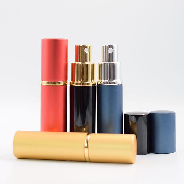 

10ml aluminum sleeve glass spray empty bottle for portable packaging of perfume and cosmetics customizable logo