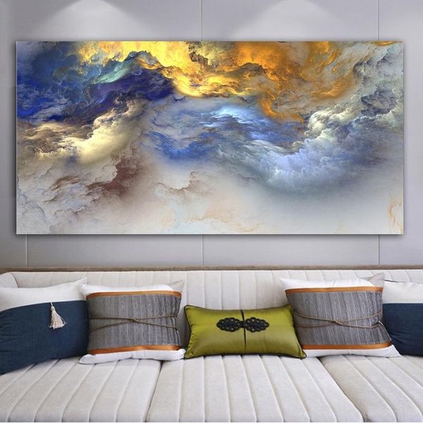 

colorful cloud canvas oil painting abstract wall art posters prints wall pictures for living room modern nordic home decoration